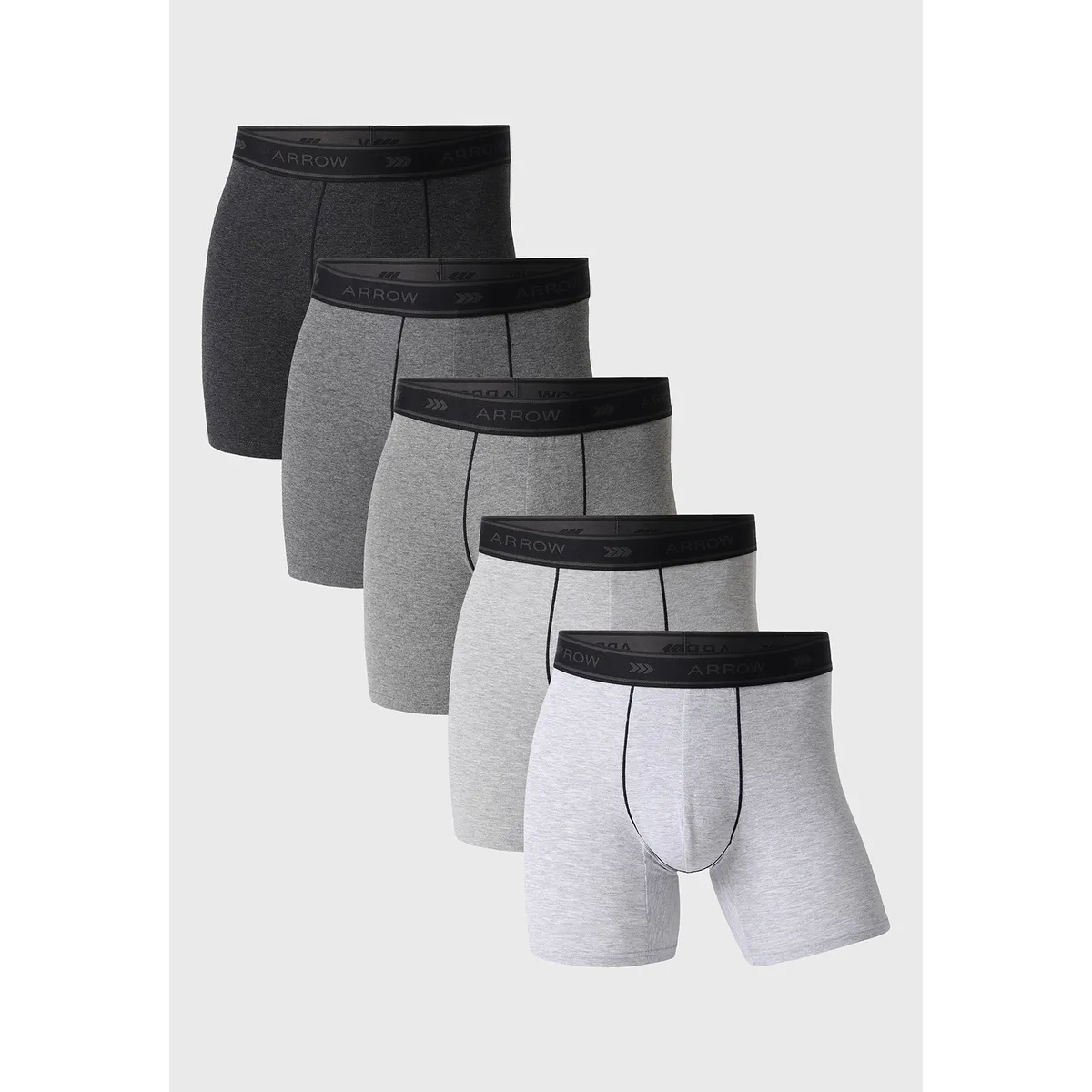 ARROW - Boxer Hombre Arrow Pack x5 Diseño Melange Algodón ARROW