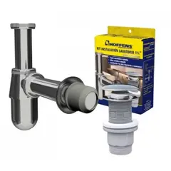 METALFER - Kit Lavat Sifon 1 1/4 S/recta Crom+ Desag 1 1/4 Aut
