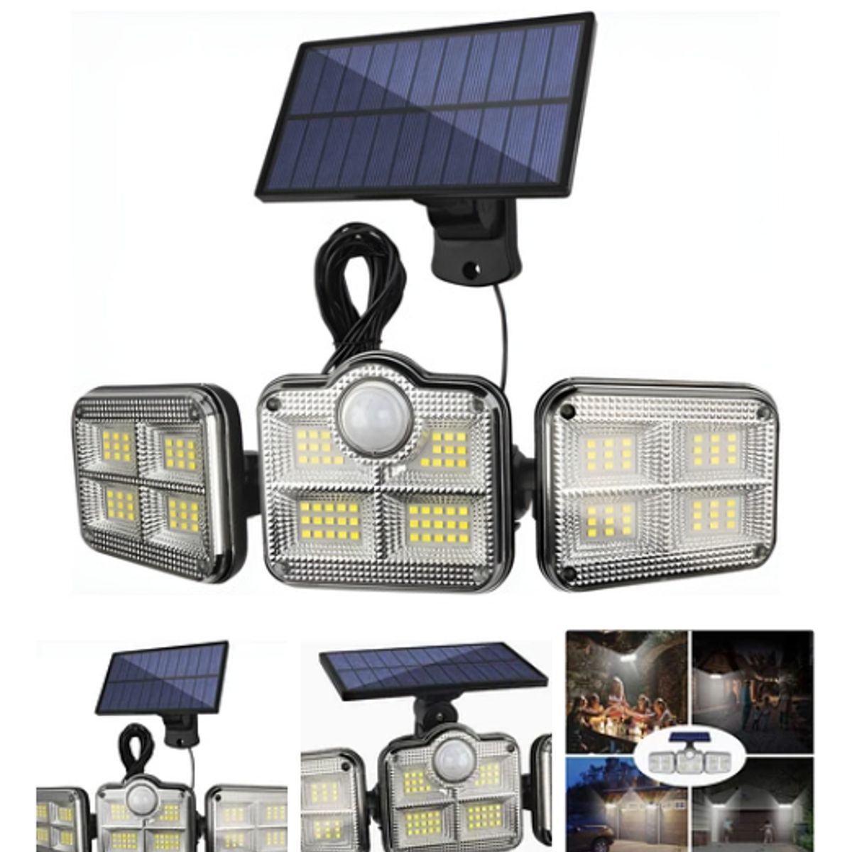 GENERICO - Foco Solar Sensor De Movimientos Con Control Remoto