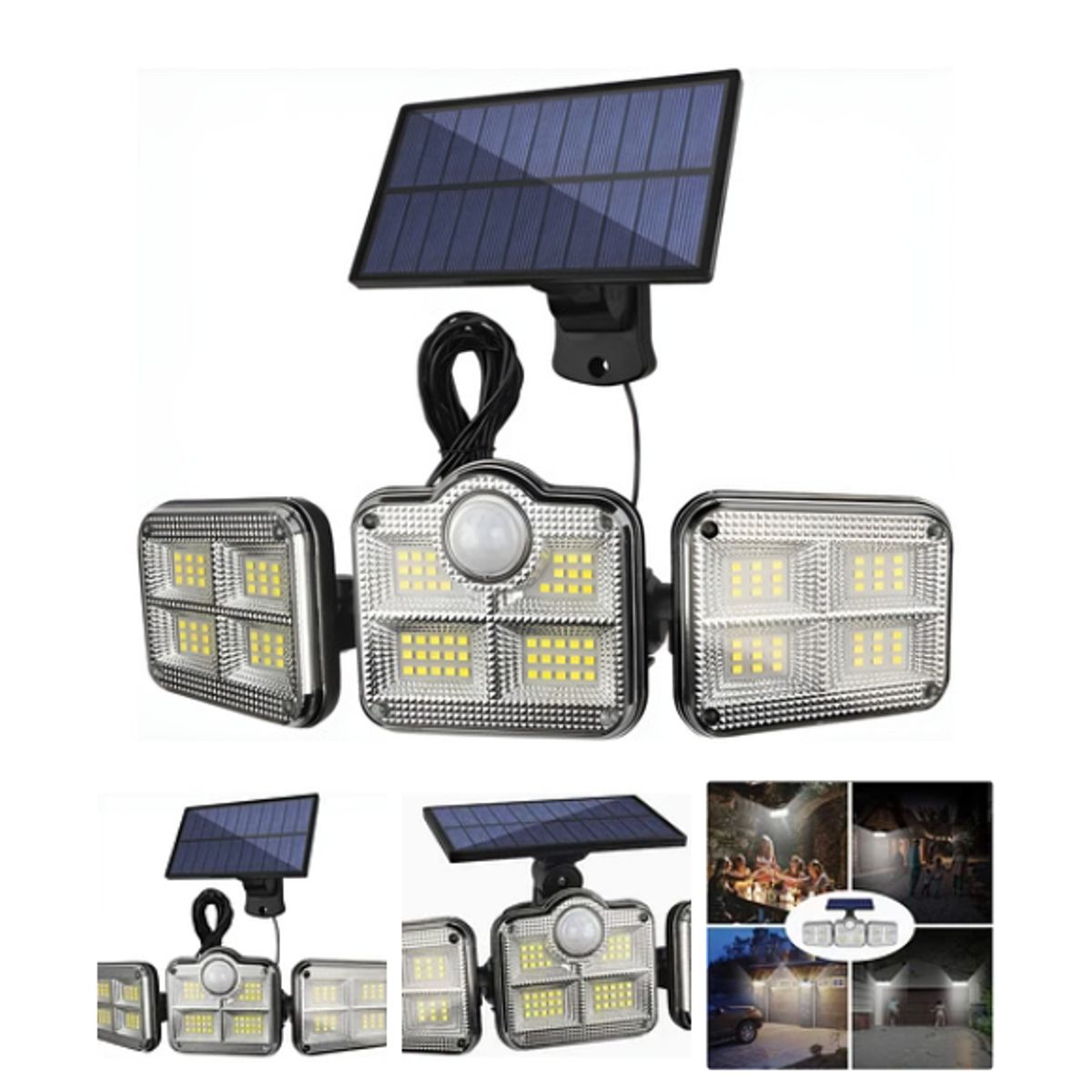 GENERICO - Foco Solar Sensor De Movimientos Con Control Remoto