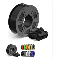 GENERICO - Filamento Pla Tecbears3d Para Impresora 3d 175 Mm 1 Kg - Negro Mate Matte Black