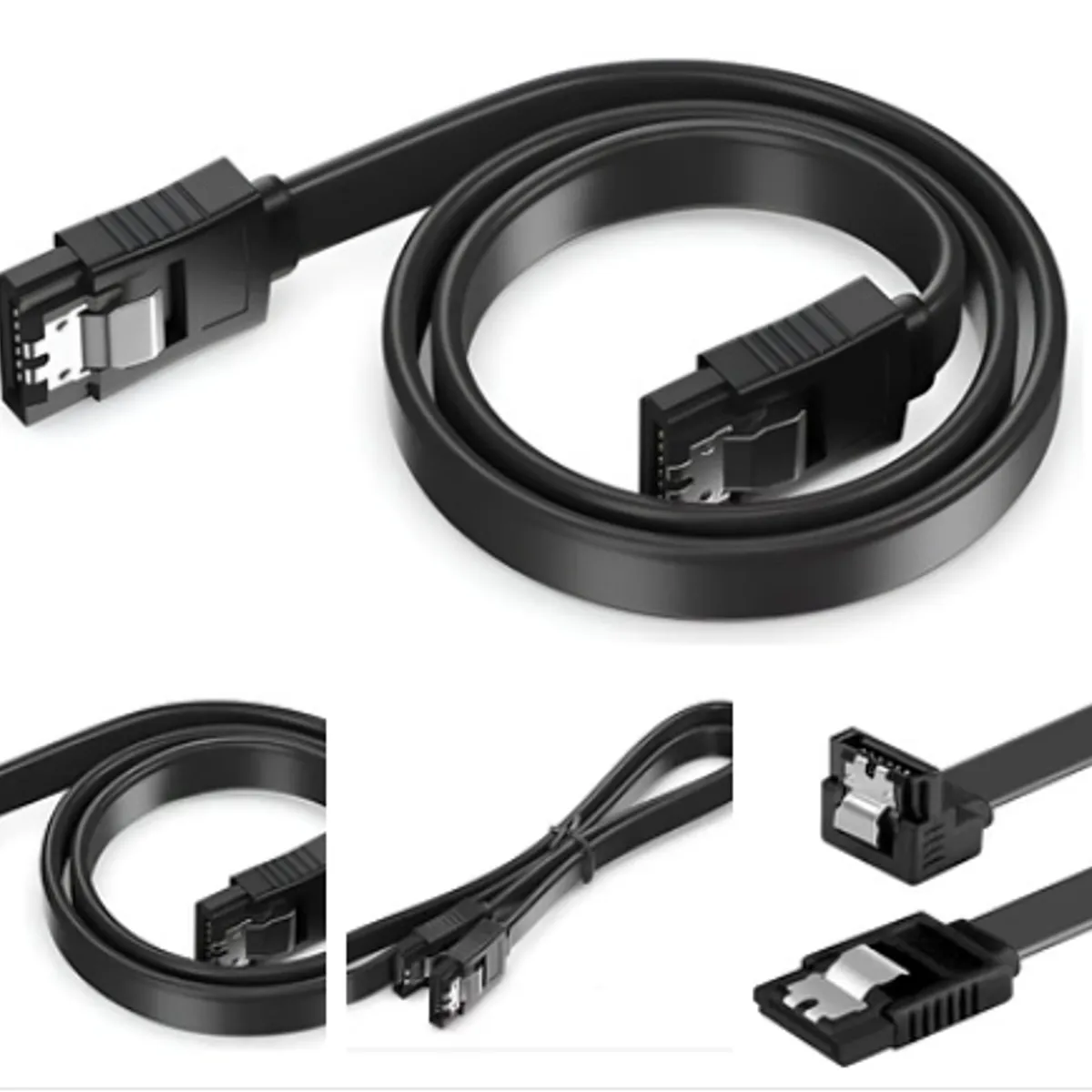 GENERICO - Cable De Datos Sata Negro 40 Cm 10 Unidades