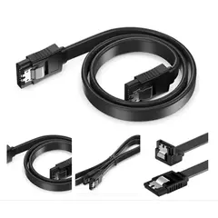 GENERICO - Cable De Datos Sata Negro 40 Cm 10 Unidades