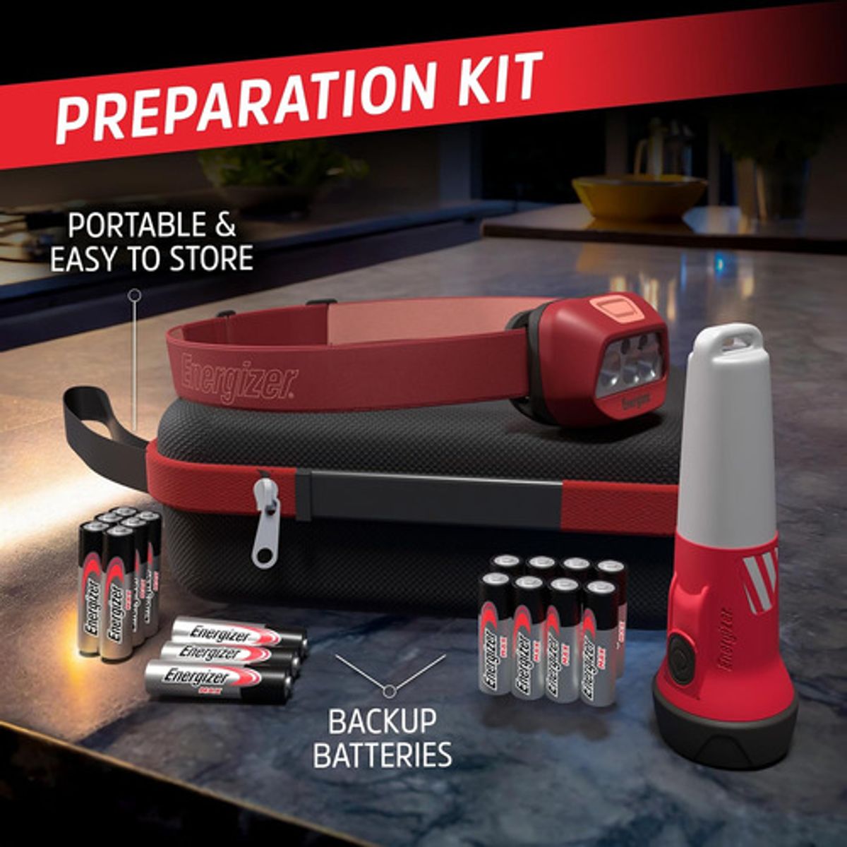 ENERGIZER - Linterna Kit De Emergencia 2 Linternas Pilas Y Estuche