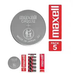 MAXELL - Pack Por Tira (5 Pilas Tipo Boton ) / Cr2032