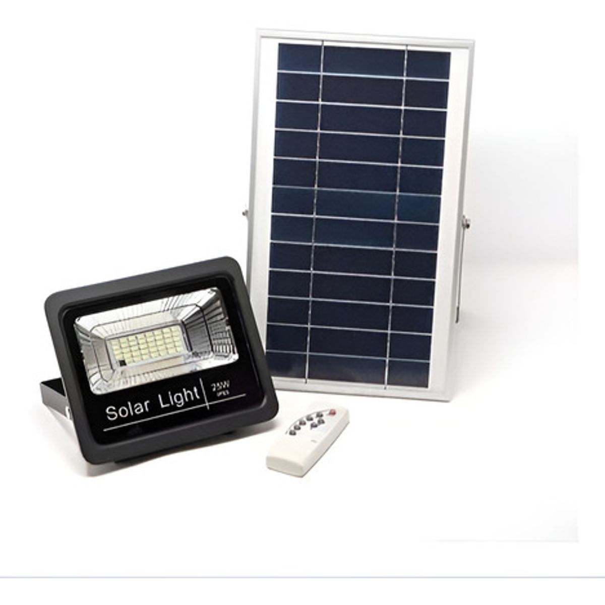 LOGIC - Kit Proyector 25w Panel Solar  Soporte Y Control Remoto