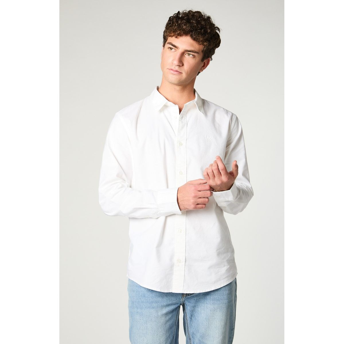 LEE - Camisa Hombre Patch Clean Lino Gris