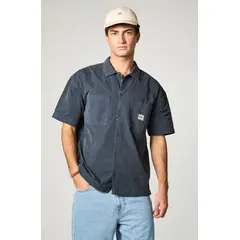 LEE - Camisa Hombre Cotton Lisa Azul
