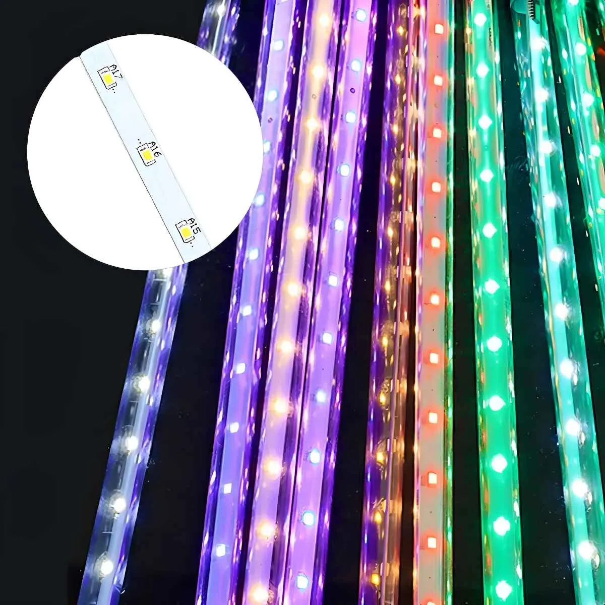 GENERICO - Luces Led Solares Lluvia De Meteoros Guirnalda Exteriores luz multicolor
