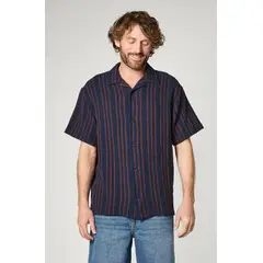 WRANGLER - Camisa MC Stripes Azul