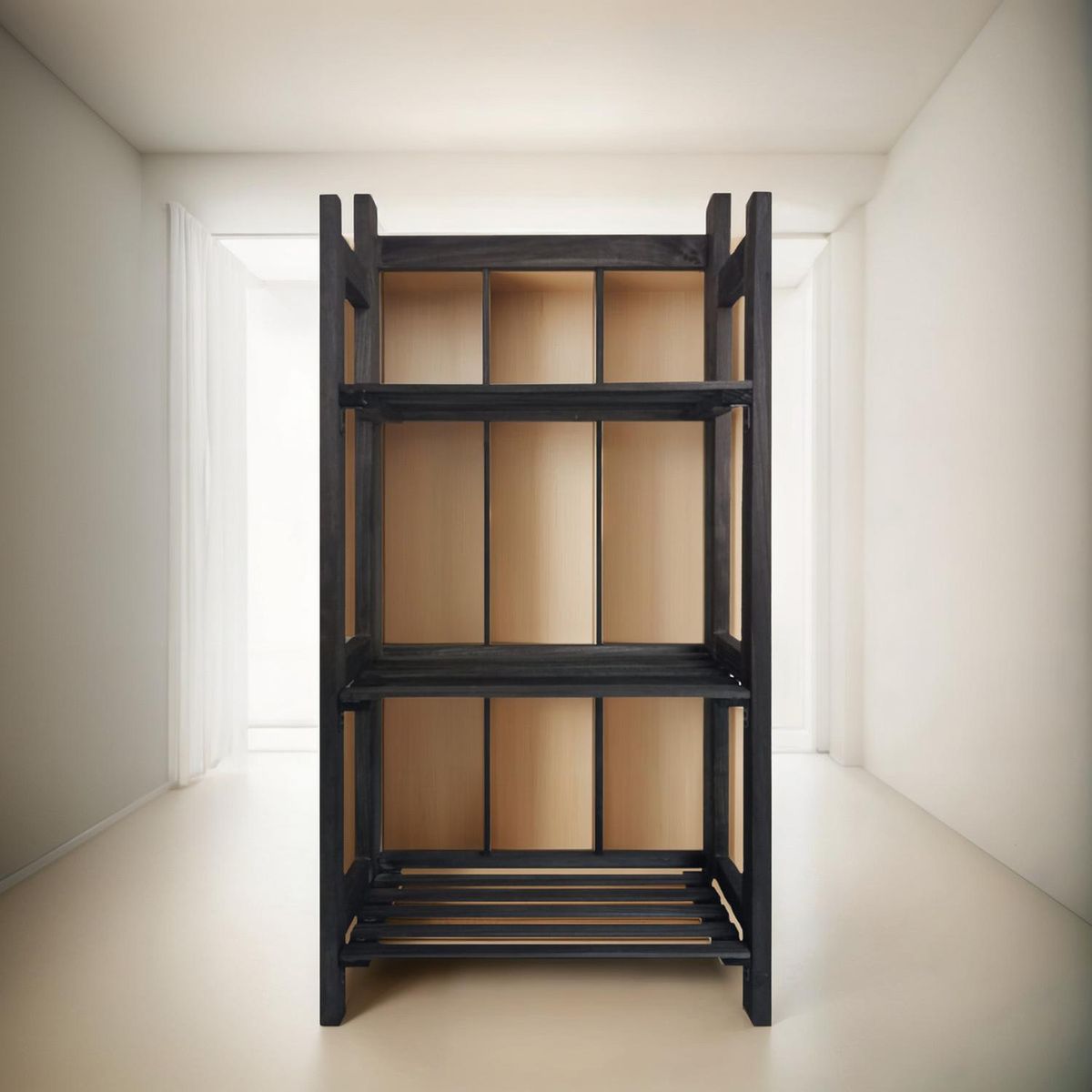 IMPORTCLICK - Estante Organizador Madera Librero 3 Niveles 68x30x15 CM Caoba