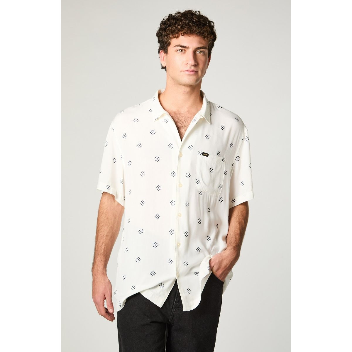 LEE - Camisa Hombre Ss Resort Shirt Blanco