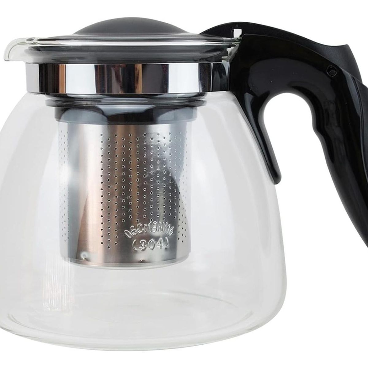 IMPORTCLICK - Hervidor Tetera Infusor Vidrio Cocina 900 ML Negro