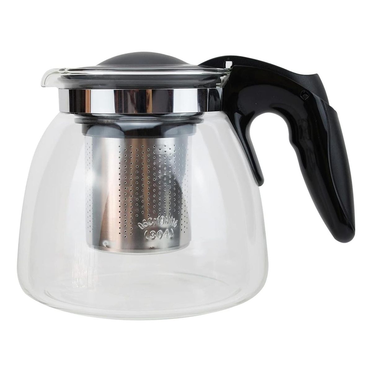 IMPORTCLICK - Hervidor Tetera Infusor Vidrio Cocina 900 ML Negro
