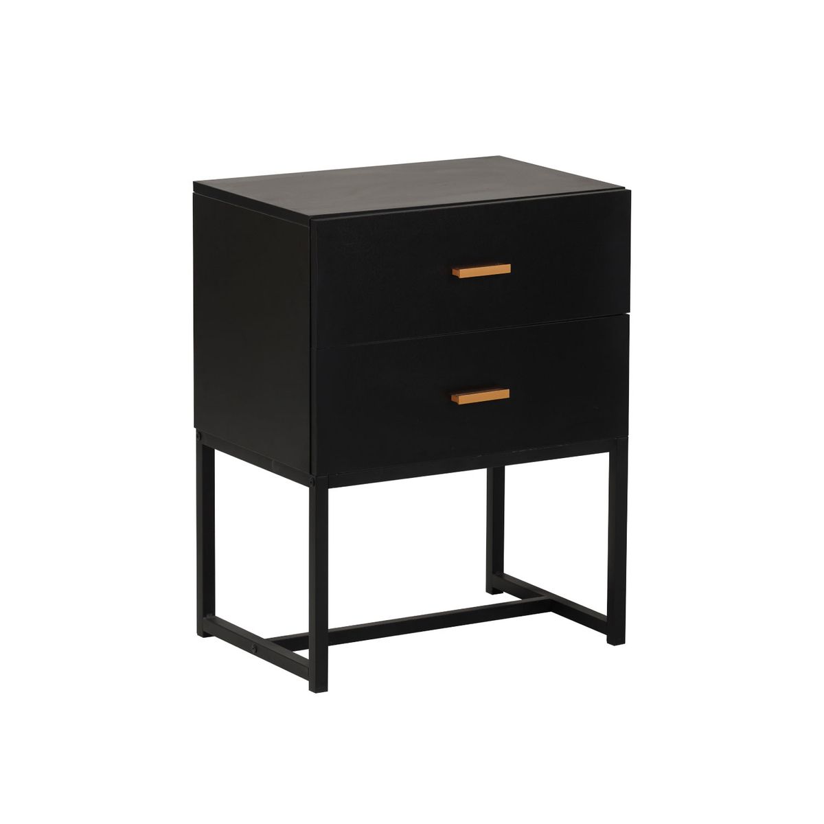 RELAN - Velador Block Relan Moderno Minimalista Con Cajones Negro