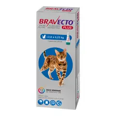 MSD - Bravecto Gatos Plus 250 MG 28-625 KG
