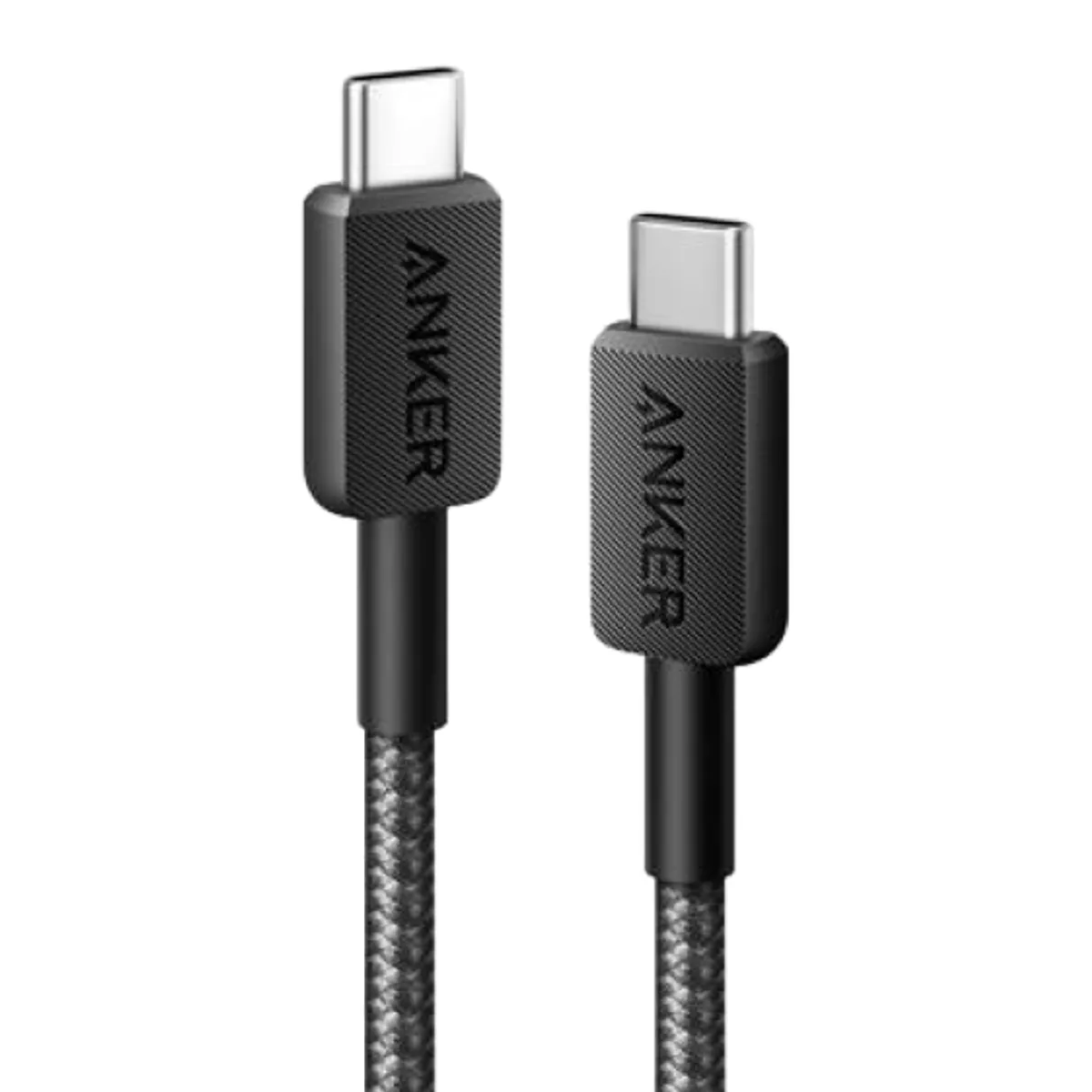 ANKER - Anker 322 A81F6H11 Cable USB-C a USB-C 1.8 m, Carga rápida 60W, Nylon Trenzado, Alta Durabilidad, Negro