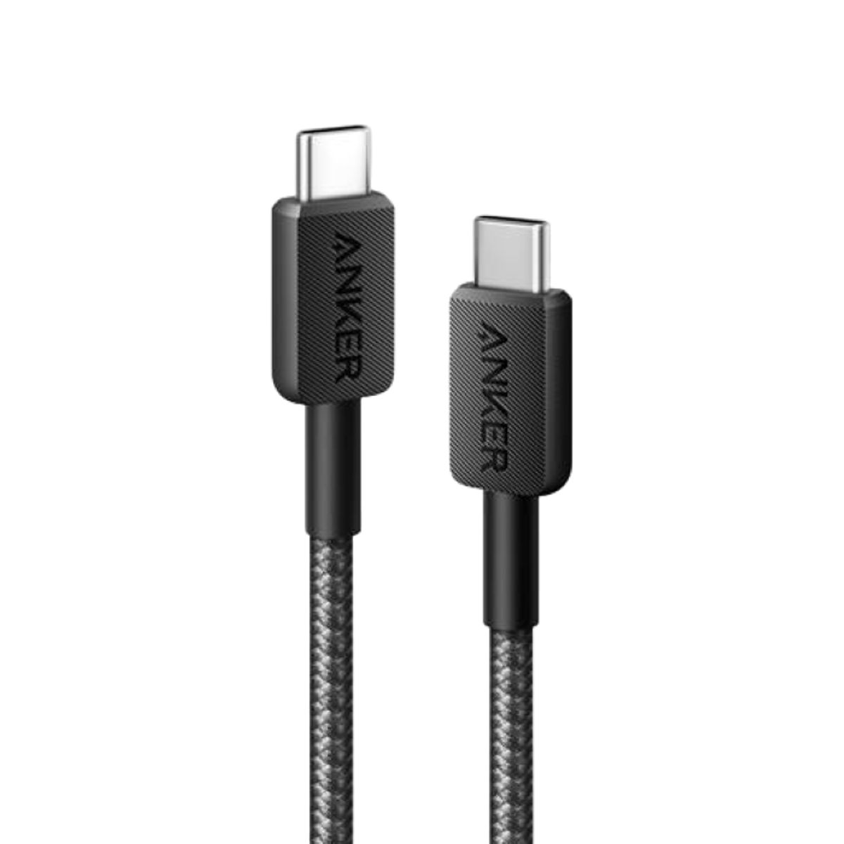 ANKER - Anker 322 A81F6H11 Cable USB-C a USB-C 1.8 m, Carga rápida 60W, Nylon Trenzado, Alta Durabilidad, Negro