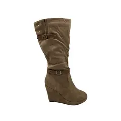 HERIEL - Bota Café Taco Cuña Mujer