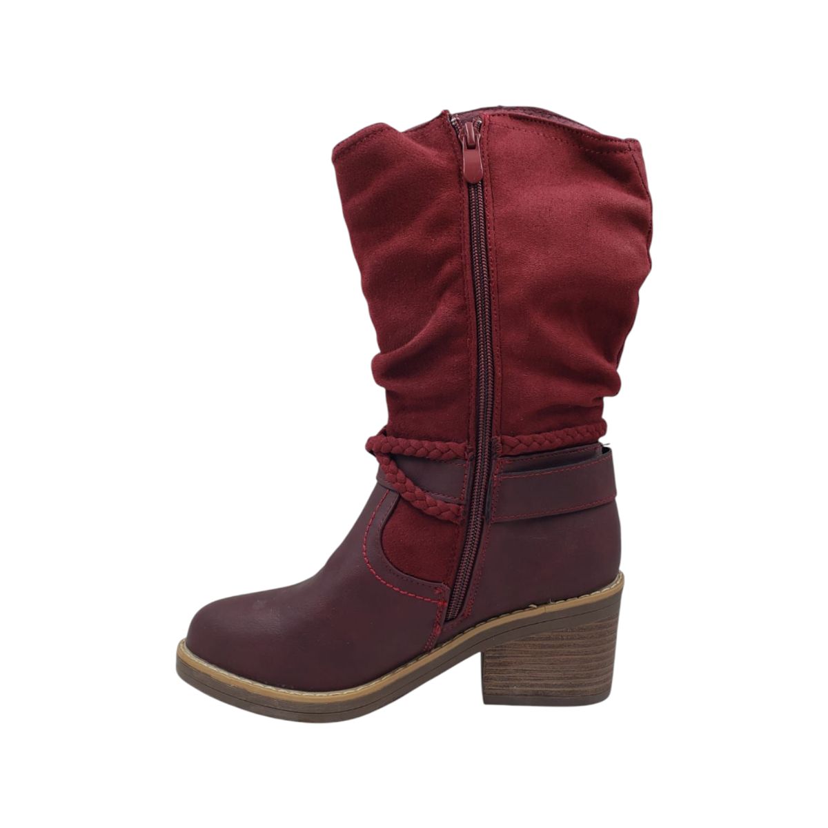 HERIEL - Bota Burdeos Taco Mujer