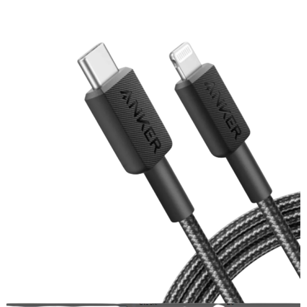 ANKER - Anker 322 A81B6H11 Cable USB-C a Lightning, 1.8 m, MFi, 20W, Nylon Trenzado, Carga Rápida para iPhone y iPad