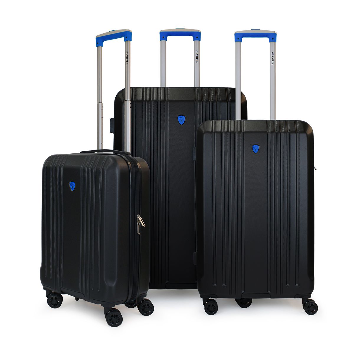 OLYMPIA - Set de 3 maletas S+M+L Olympia negro-azul
