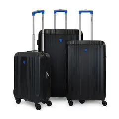 GENERICO - Set de 3 maletas S+M+L Olympia negro-azul