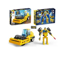 VADELL - Laboratorio De Construcción 97 Piezas Máquina Con Rodillo De Construcción Y Transformer