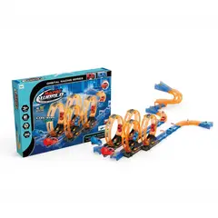 TOYNG - Juguete Pista 38 Piezas 2 Autos Pull Back -