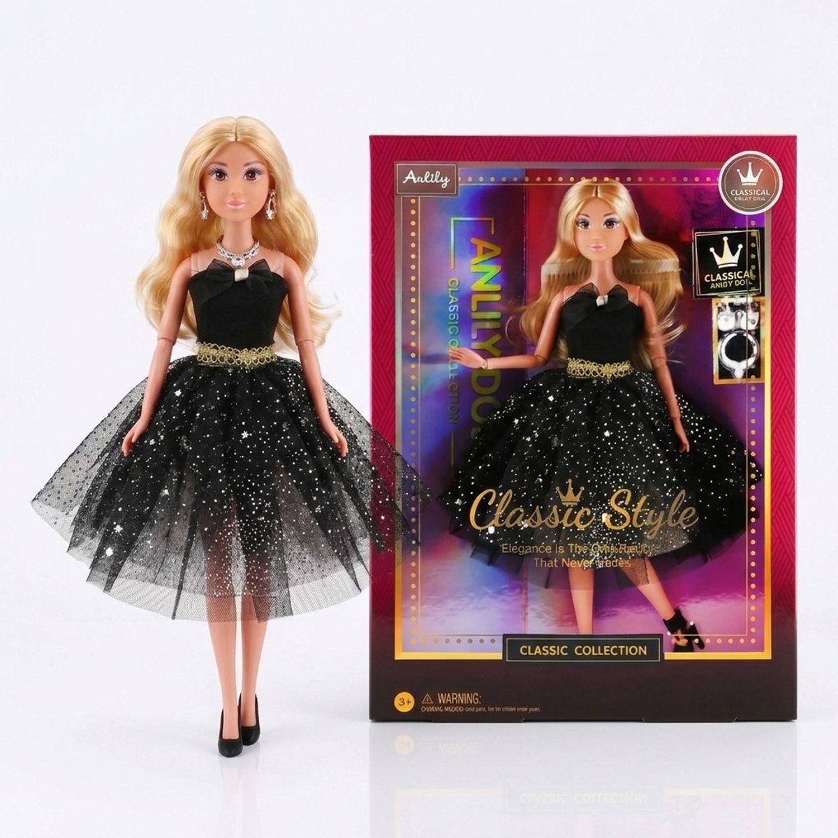 TOYNG - Juguete Muñeca Vestido Negro - Toyng