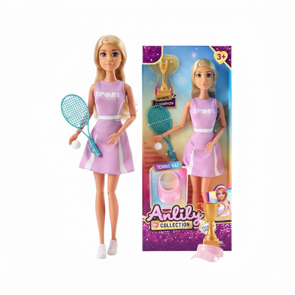 TOYNG - Juguete Muñeca Deporte Tenis - Toyng