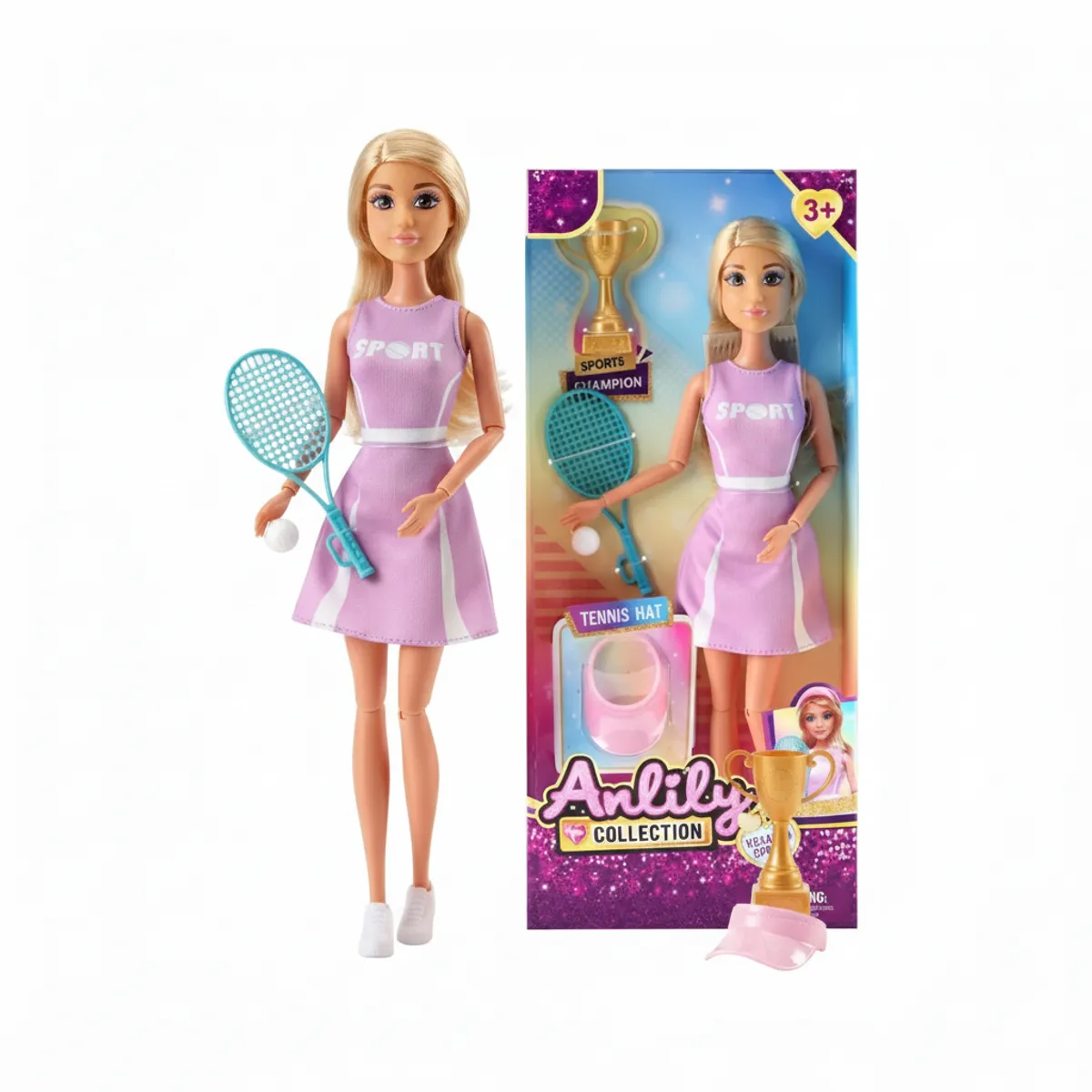 TOYNG - Juguete Muñeca Deporte Tenis - Toyng