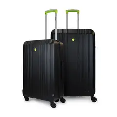 OLYMPIA - Pack 2 maletas M+L 20k y 23K negra-verde