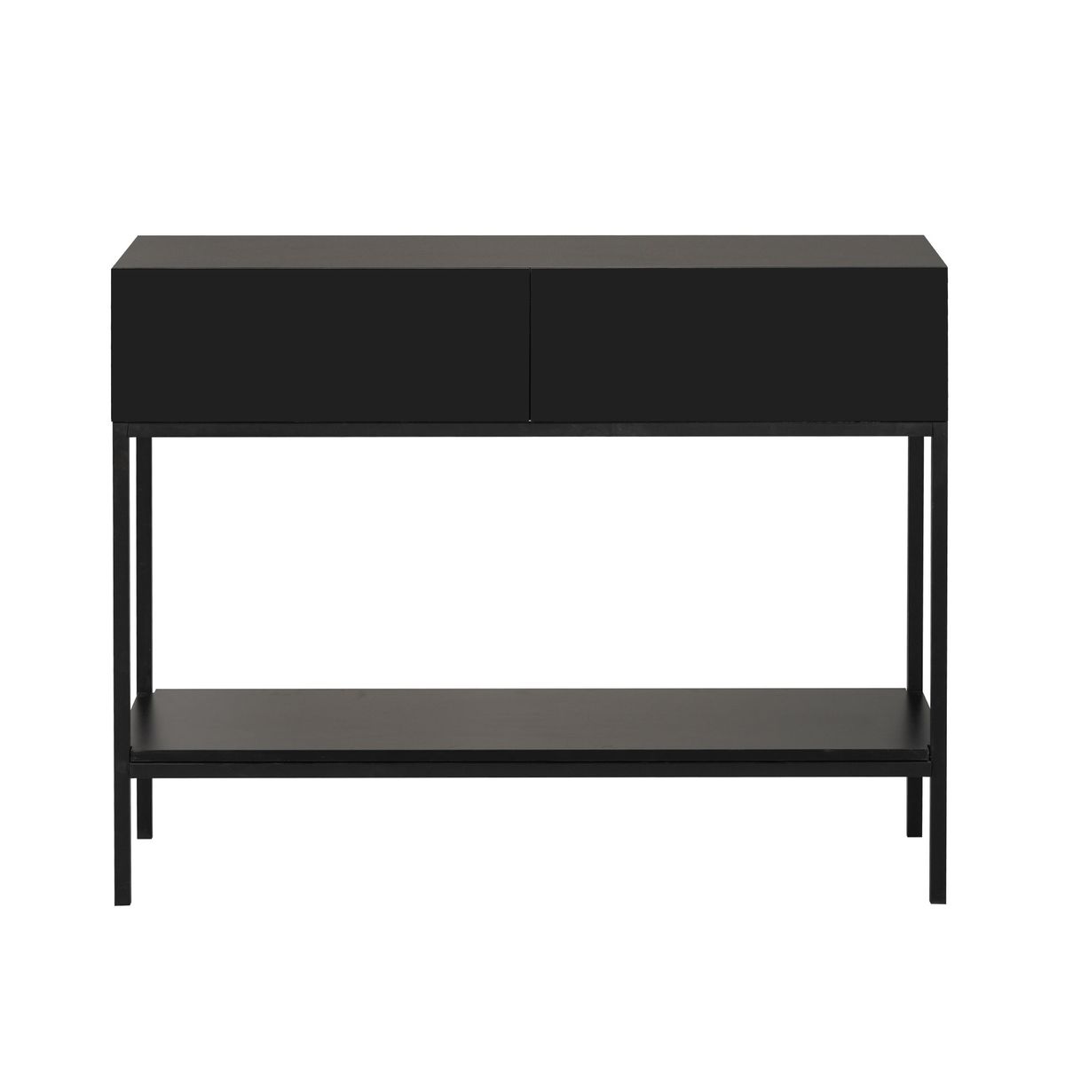 RELAN - Mesa Arrimo Edge Relan Mueble Recibidor Con 2 Cajones y Estante