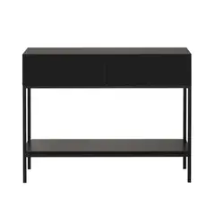 RELAN - Mesa Arrimo Edge Mueble Recibidor Con 2 Cajones y Estante