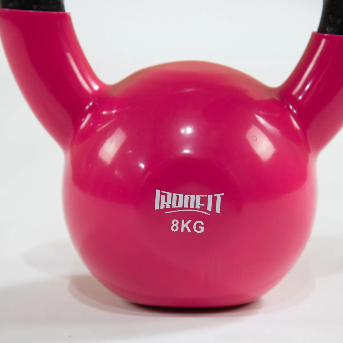 CITYSHOP - Kettlebell Ironfit 8 Kg Rosa Hierro Fundido con Recubrimiento de Vinilo