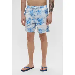 GUESS - Traje De Baño Swimtrunk Medium Vintage Island Azul