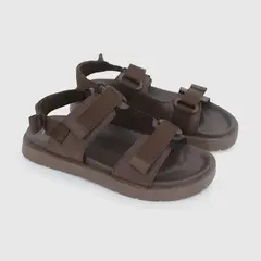 COLLOKY - Sandalia de Vestir Café de Niño con Velcro talla 28 a 38