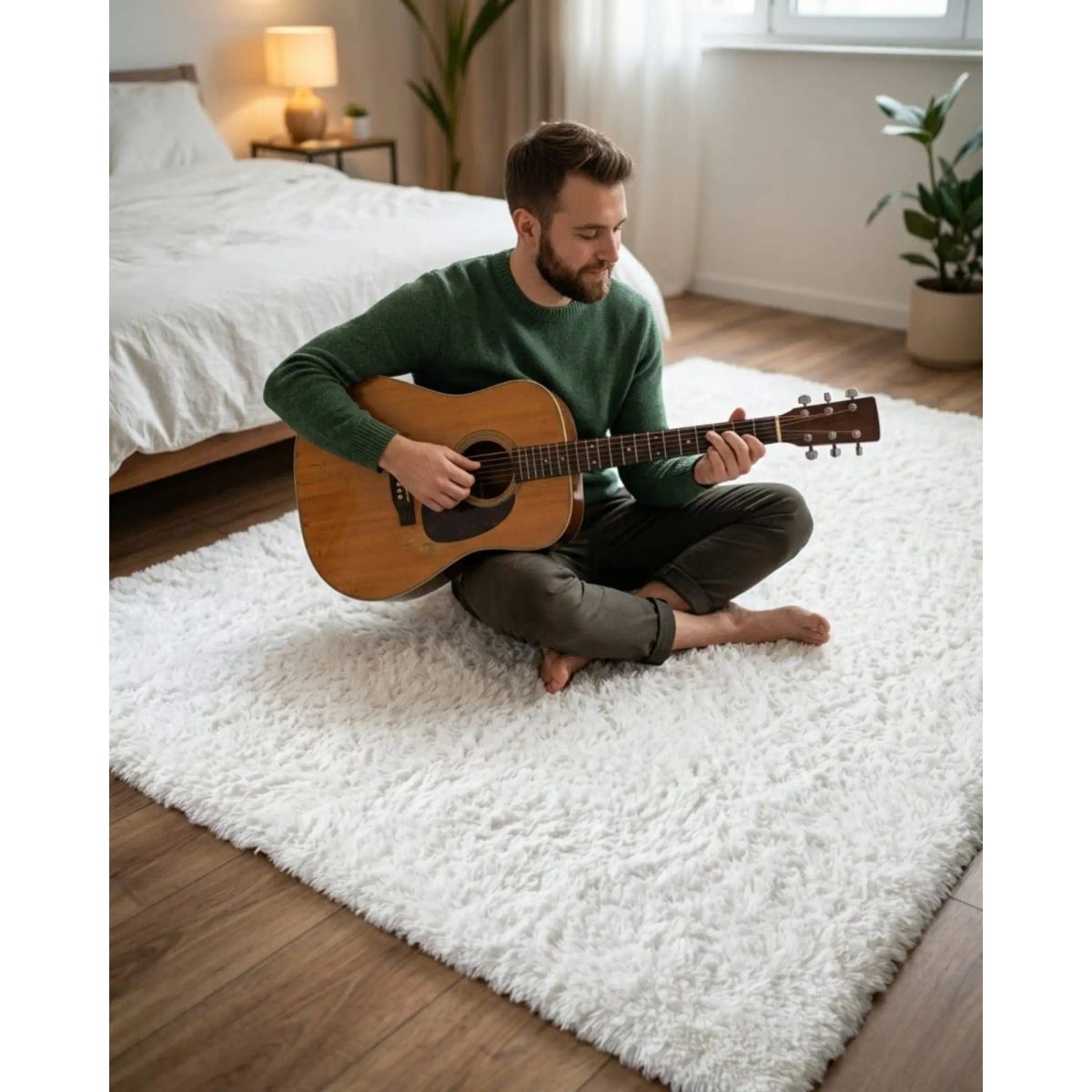 Alfombra Shaggy Peluda Extra Suave VERANO / INVIERNO 180 x 200 cm, marca GENERICO - Foto Principal