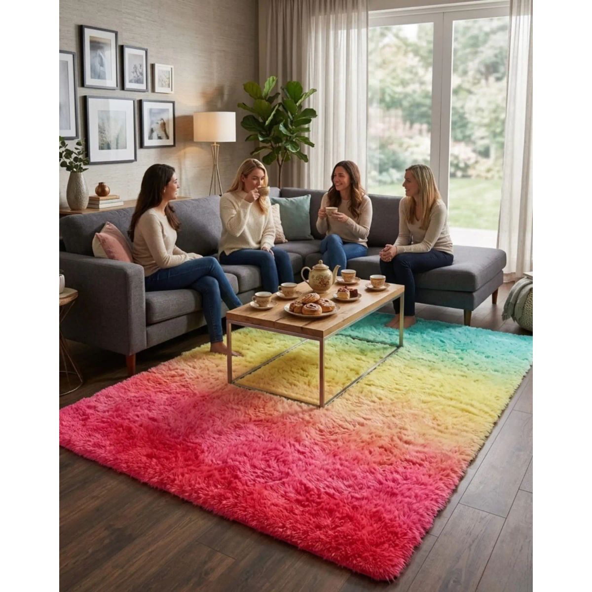 GENERICO - Alfombra Shaggy Peluda Extra Suave VERANO / INVIERNO 180 x 200 cm