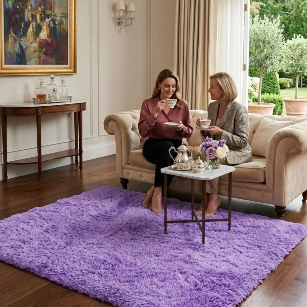 GENERICO - Alfombra Shaggy Peluda Extra Suave VERANO / INVIERNO 180 x 200 cm