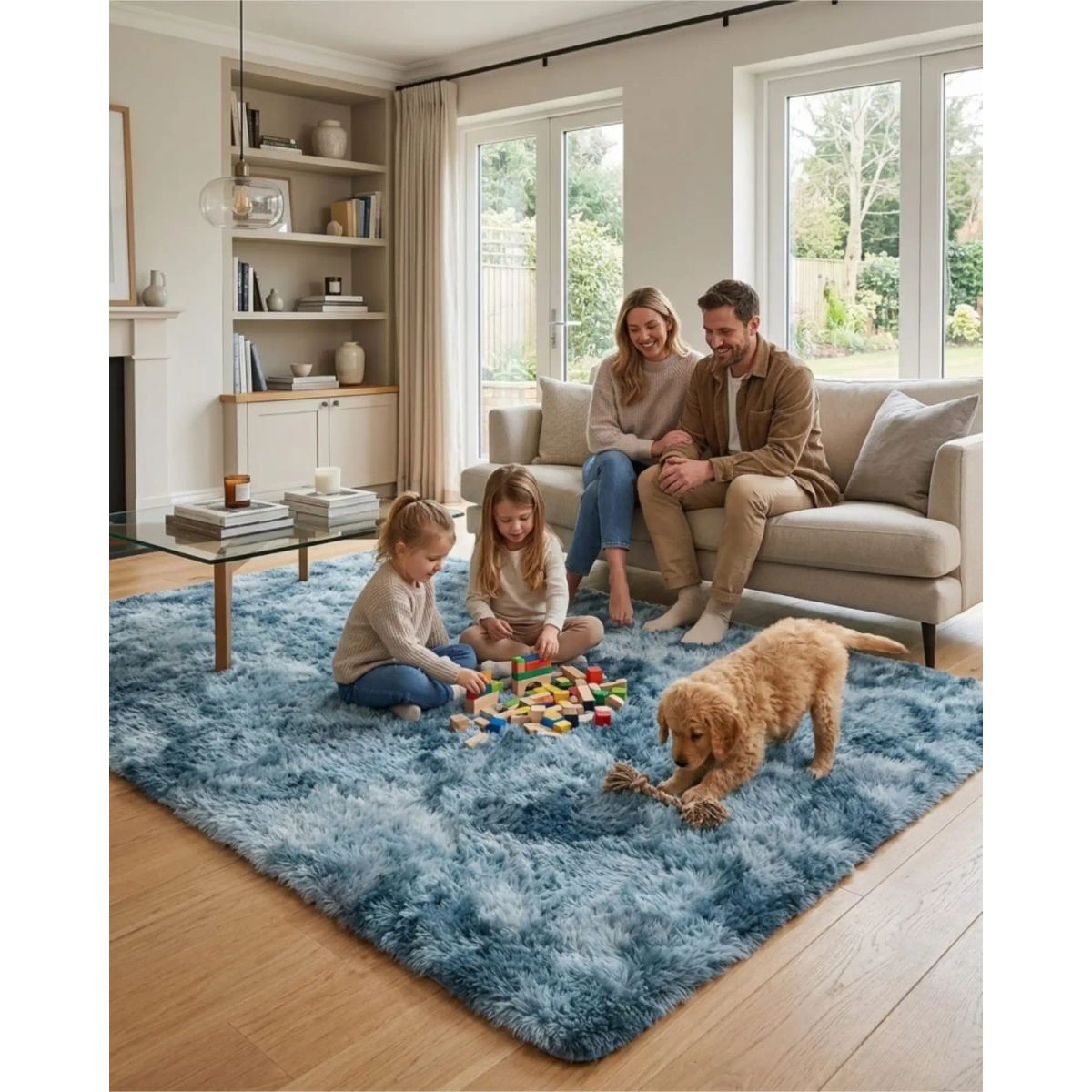 GENERICO - Alfombra Shaggy Peluda Extra Suave VERANO / INVIERNO 180 x 200 cm