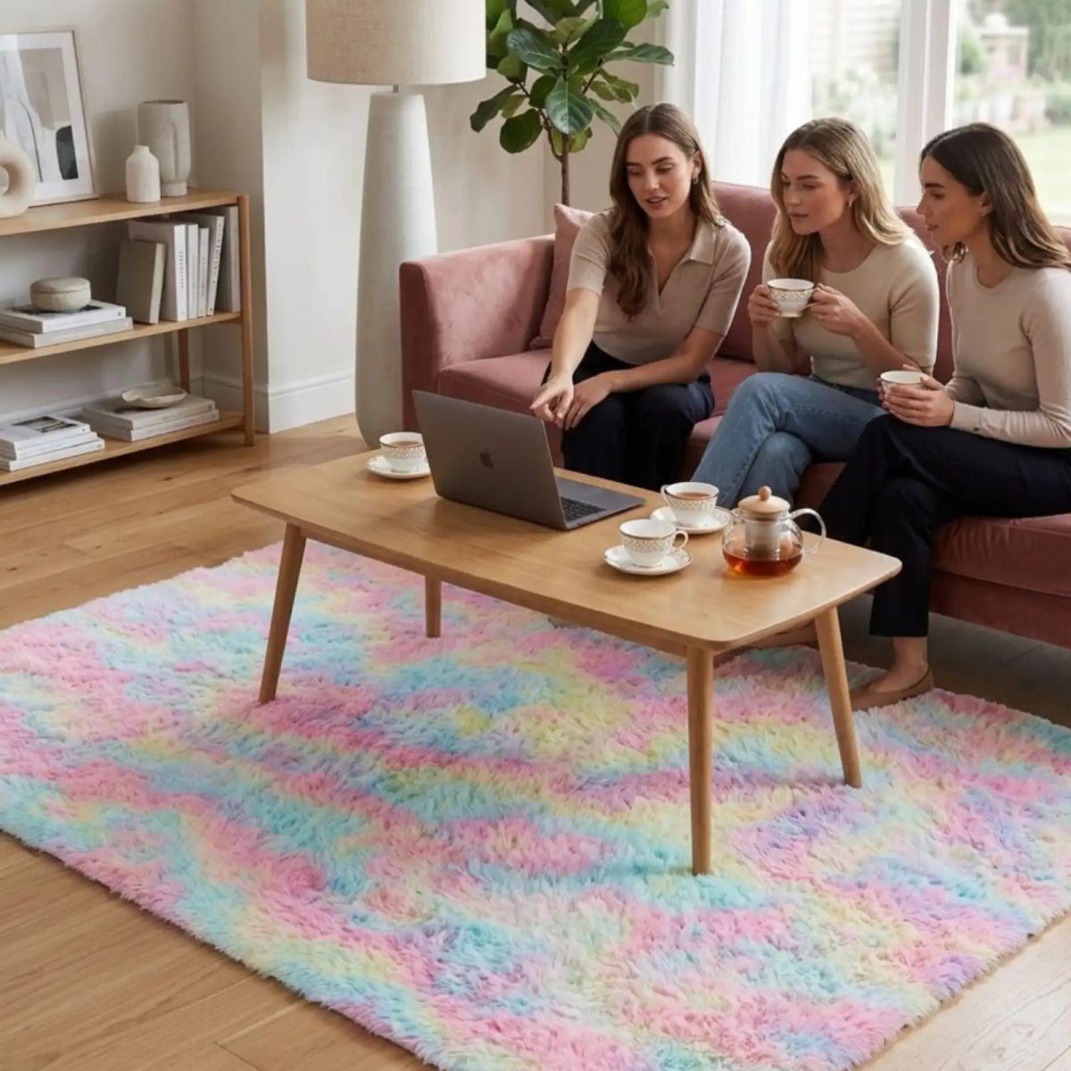 GENERICO - Alfombra Shaggy Peluda Extra Suave VERANO / INVIERNO 240 x 200 cm