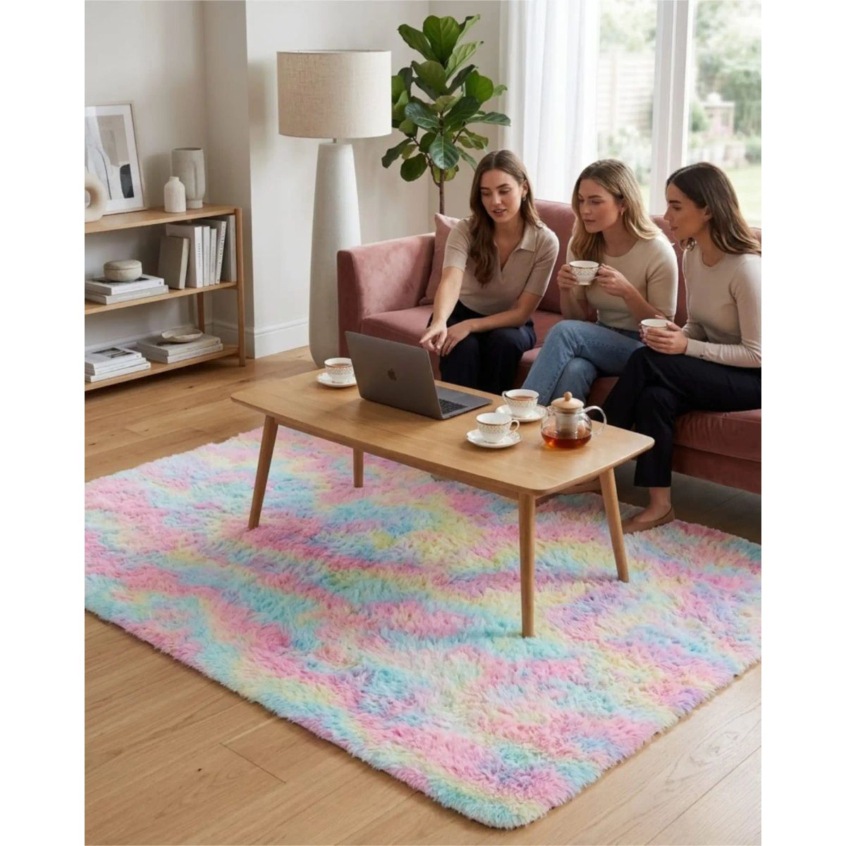 GENERICO - Alfombra Shaggy Peluda Extra Suave VERANO / INVIERNO 240 x 200 cm