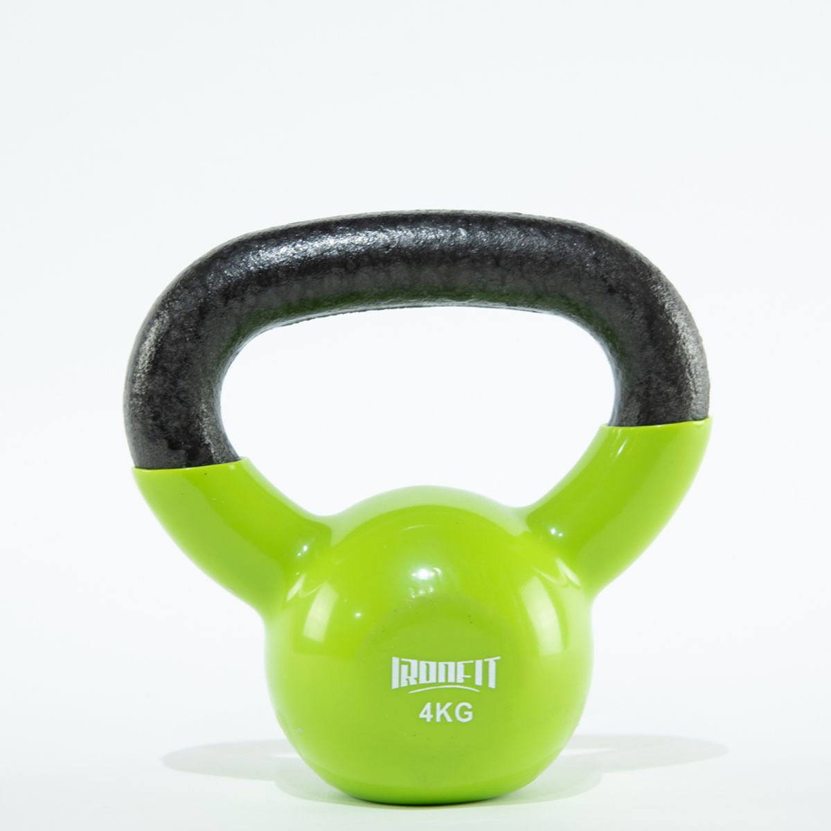 CITYSHOP - Kettlebell Ironfit 4 Kg Verde Hierro Fundido con Recubrimiento de Vinilo