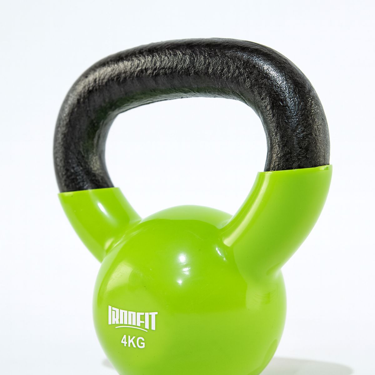 CITYSHOP - Kettlebell Ironfit 4 Kg Verde Hierro Fundido con Recubrimiento de Vinilo