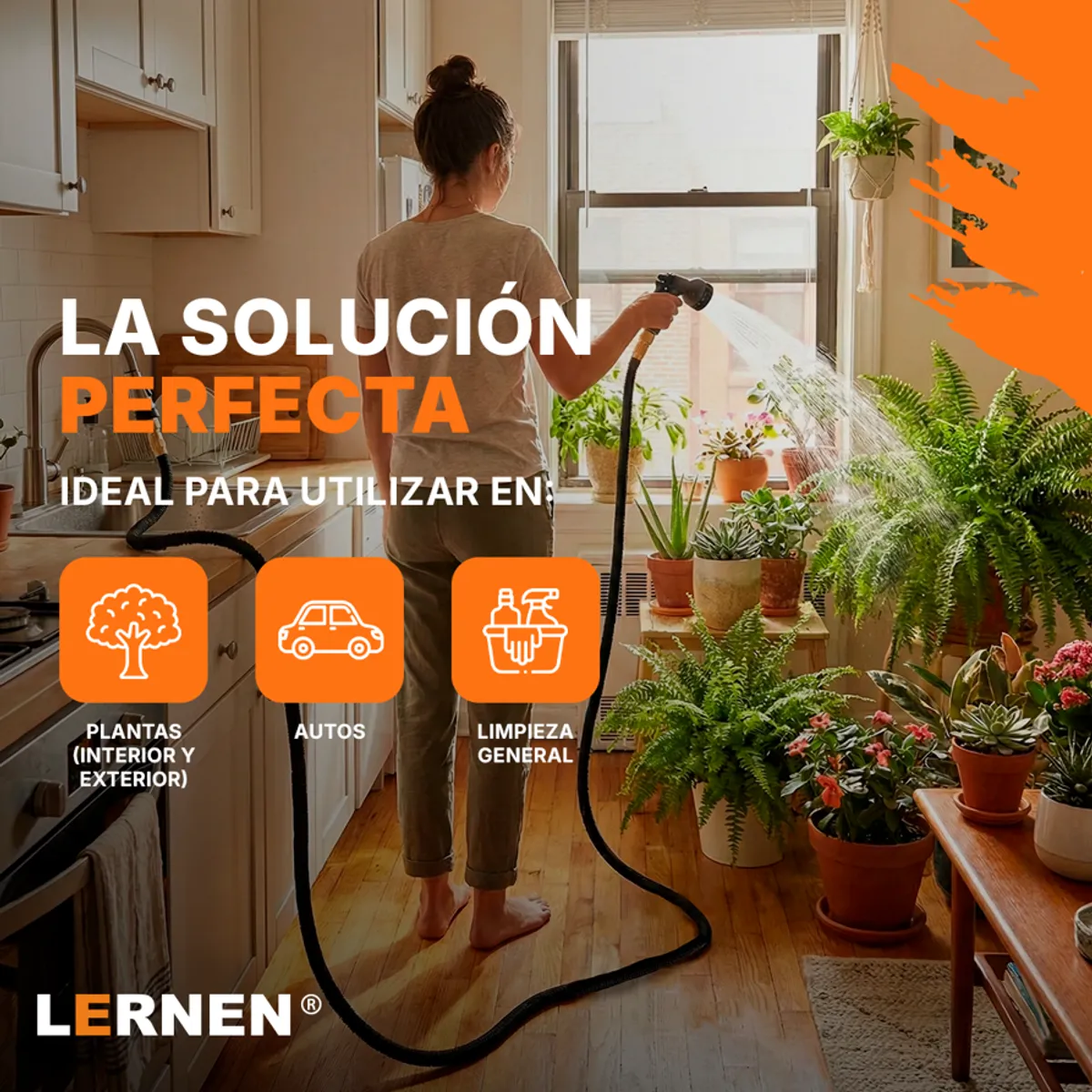 HOMEN - Manguera Retráctil Expandible 7.5 Metros / 25ft
