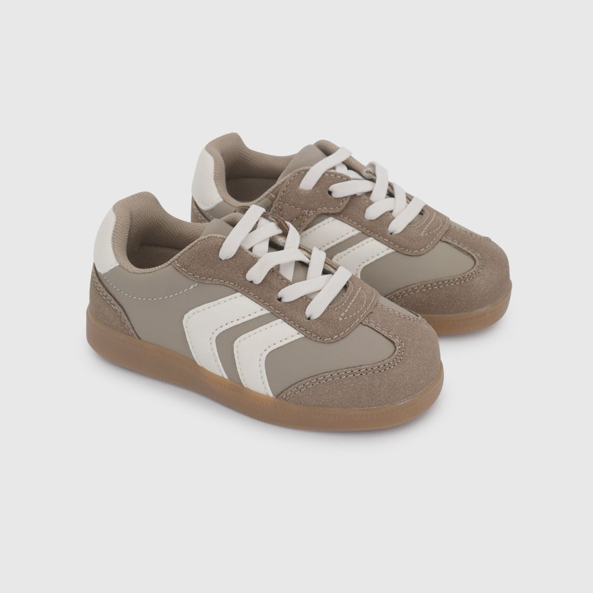 COLLOKY - Zapatilla Unisex Café con Cordón elástico y Velcro