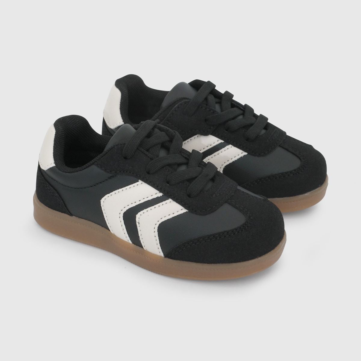 COLLOKY - Zapatilla Unisex Negra con Cordón elástico y Velcro