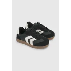 COLLOKY - Zapatilla Unisex Negra con Cordón elástico y Velcro